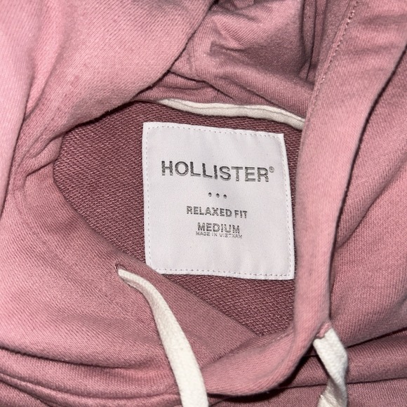 Hollister Sweatshirt Men's Pink Medium Hoodie - Picture 3 of 6